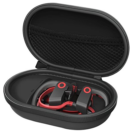 Bluetooth Headphone Charging Case, Pushingbest 2000mah Shockproof In-ear Earphone Earbud case Travel Headsets Storage bag for Powerbeats 2/3, JBL, Bose(Black)