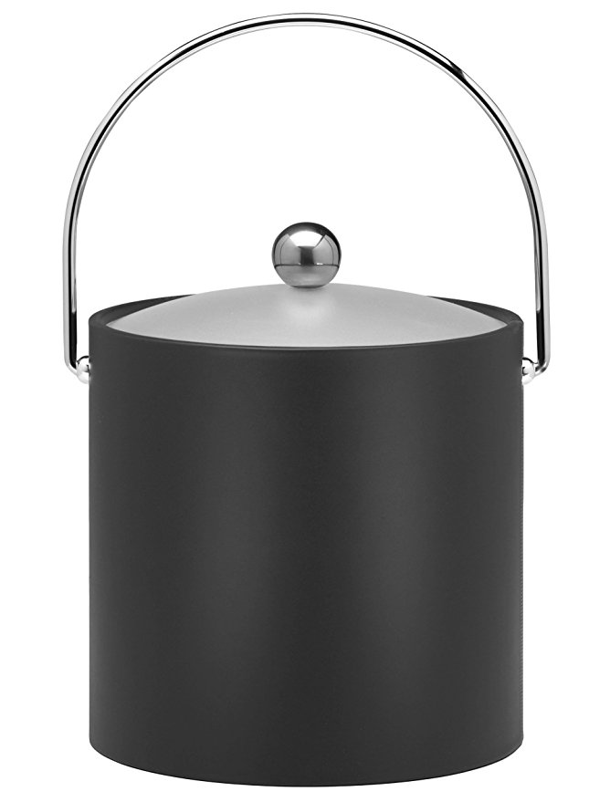 Kraftware Bartenders Choice 3-Quart Ice Bucket, Black