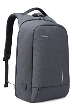 Kingsons Pro Pack- 17.3" Lightweight Travel Laptop Backpack, Business Travel Computer Bag Slim Laptop Rucksack with USB Charging Port TSA Lock Anti Theft Bag Water Resistant for 17-Inch Laptop Bag