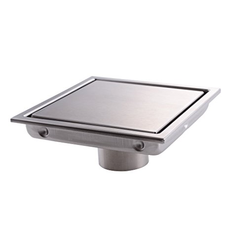 KES Invisible Tile-in Drain 6-Inch by 6-Inch SUS 304 Stainless Steel Rustproof with Strainer, V252S15