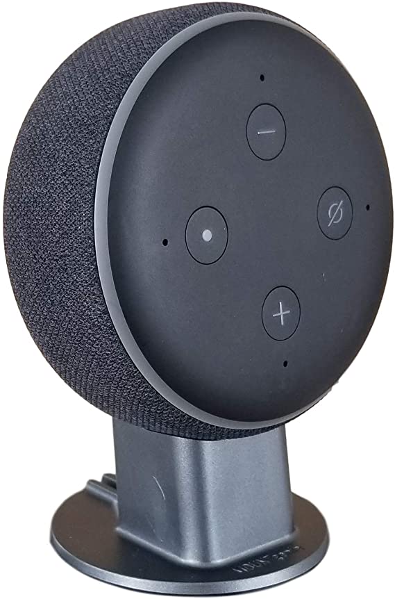 Mount Genie Dot 3rd Generation Pedestal Table Holder | Improves Sound Visibility and Appearance | Designed in USA (Charcoal)