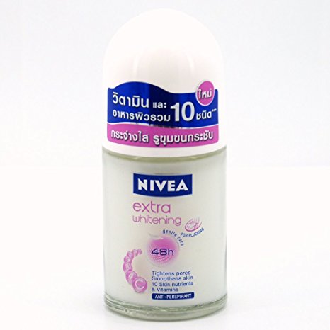 Nivea Extra Whitening Pore Minimizer Antiperspirant Deodorant Roll-On Travel Size 25ml