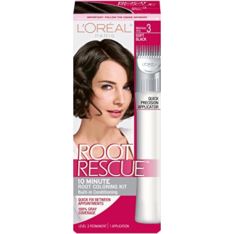 L'Oréal Paris Root Rescue Hair Color, 3 Soft Black