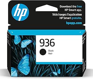 HP 936 Black Ink Cartridge | Works OfficeJet 9120 Series, OfficeJet Pro 9110, 9120, 9130 Series, OfficeJet Pro Wide Format 9730 Series | Eligible for Instant Ink | 4S6V2LN