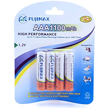 Fujimax AAA 1100 mAh Rechargeable Batteries