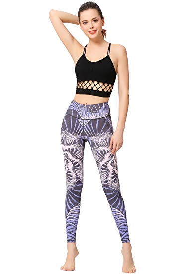 2LUV Women's Sexy Printed High Waist Yoga Legging Pants