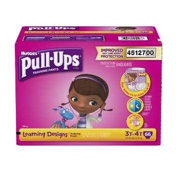 Pull-Ups Learning Designs Training Pants for Girls, Size 3T-4T, 66 Count
