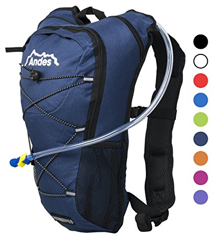 Andes 2 Litre Hydration Pack/Backpack Bag Running/Cycling with Water Bladder/Pockets