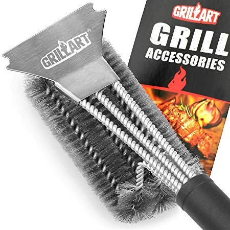 GRILLART Combination Grill Brush and Scraper