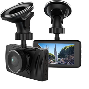 Dash Cam Bymore In Car Camera DVR Full HD 1080P,3'' LCD Screen,170°Wide Angle Dashboard Camera Recorder with WiFi&App,Night Vision,G-sensor, Motion Detection