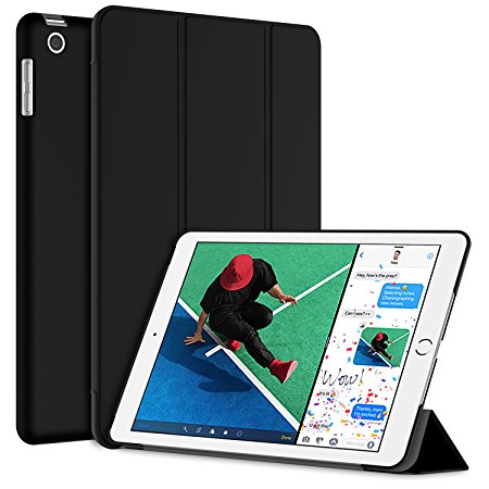 JETech iPad 2017 Case Cover for Apple iPad 9.7 Inch 2017 Model Lightweight with Stand and Auto Wake/Sleep (Black)