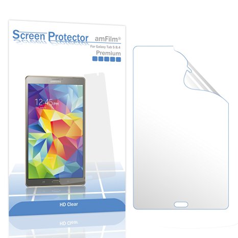 amFilm Galaxy Tab S 8.4 Screen Protector HD Clear for Samsung Galaxy Tab S 8.4-inch Premium HD Clear (2-Pack)