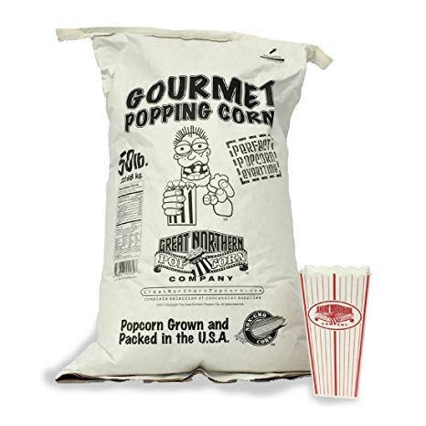 4103 Great Northern Popcorn Yellow Gourmet Popcorn Bulk Bag Premium Grade, 50 Pound