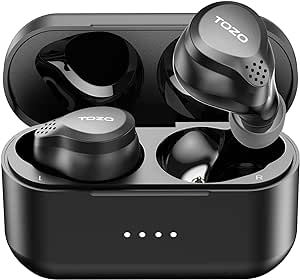 TOZO NC7 Cuffie Bluetooth, Tutte Le Funzioni Auricolari Bluetooth con Mic Stereo, Cancellazione Attiva Del Rumore, Modalità Trasparenza, Cuffie Wireless In Ear con IPX6 Impermeabile, Controlli Touch