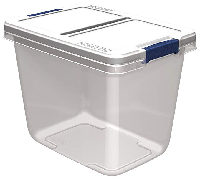 Hefty Storage Container (Set of 6), 29 quart, Clear