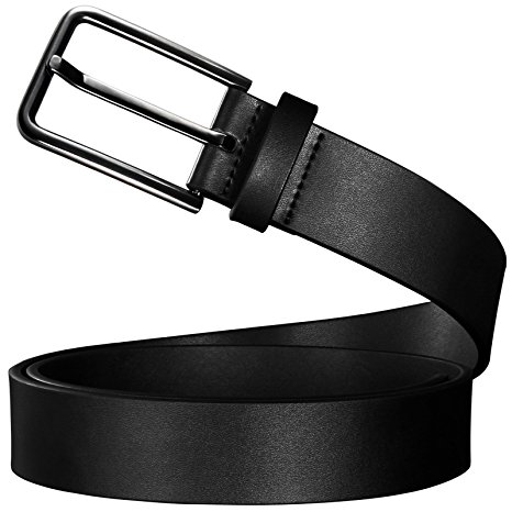 Soponder Belts for Men Big and Tall Genuine Leather Belts Two Color Belts and Buckles Dress Belts All Sizes