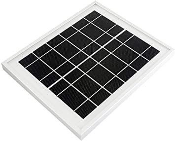 Waveshare Mini Solar Panel (6V 5W) with 156 Monocrystalline Cell for Solar Power Manager, Toughened Glass+ Anodic Oxidation Aluminum Alloy+ 0.25mm PET Material,6.0V ± 5% Voltage