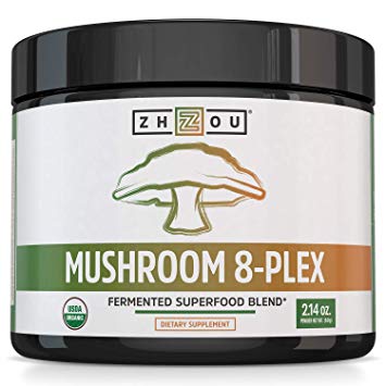 Mushroom 8-Plex Organic Mushroom Powder for & Brain Power - Boost Immune Support, Energy, Endurance & Overall Wellness with Lion’s Mane, Reishi Mushroom & Turkey Tail