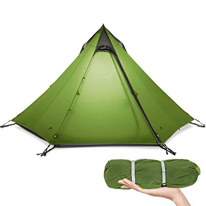 KIKILIVE New LanShan Outdoor Ultralight Camping Tent,1Person/2 Person Backpack tent Mesh Shelter-Perfect for Camping,Backpacking and Thru-Hikes