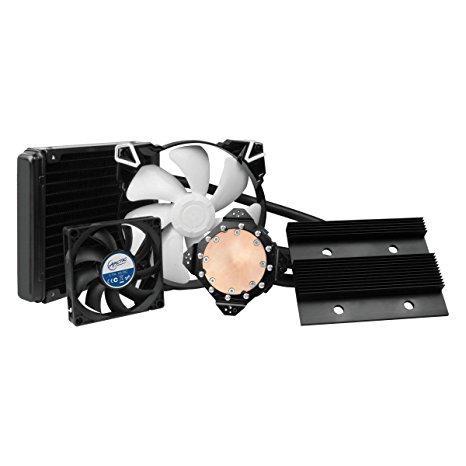 ARCTIC Accelero Hybrid III-140 (GTX 980 Ti), Graphics Card Liquid Cooler, 140 mm Radiator, High-End Backside Cooler, Dedicated VRM Cooling Supports GTX 1080, 1070, 980 Ti, Titan X (Pascal)