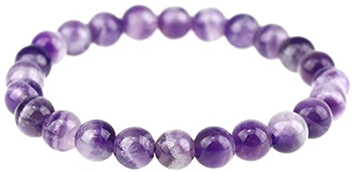 Adabele Natural Gemstone Bracelet 7" 7.5" 8" 8.5 inch Stretchy Chakra Gems Stones 8mm (0.31") Beads Healing Crystal Quartz Jewelry Women Men Girls Gifts