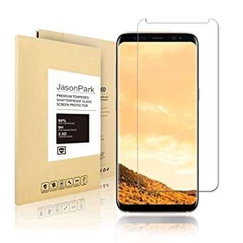 Galaxy S8 Screen Protector,Jasonpark 9H HD [Case Friendly] 3D Curved Tempered Glass Screen Protector Anti-Scratch, Anti-Fingerprint, Anti-Bubble for Samsung Galaxy S8