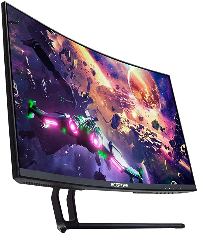 Sceptre Curved 27" 240Hz Gaming Monitor 1920 x 1080p 1ms AMD FreeSync Premium, R1500 99% sRGB Build-in Speakers Machine Black 2022 (C275B-FWN240)