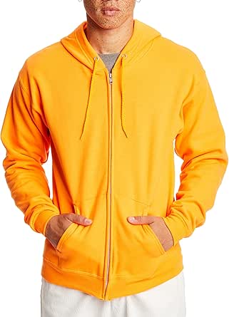 Hanes Men's Zip-Up Hoodie, EcoSmart Fleece Full-Zip Hoodie for Men, Hooded Sweatshirt