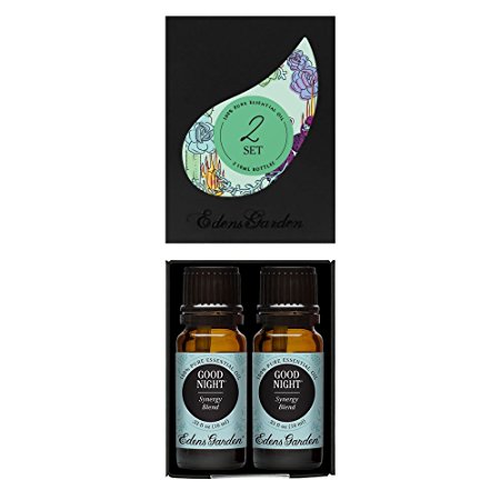Good Night Synergy Blend Essential Oil by Edens Garden- 2 Set 10 ml Value Pack (Comparable to DoTerra's Serenity)