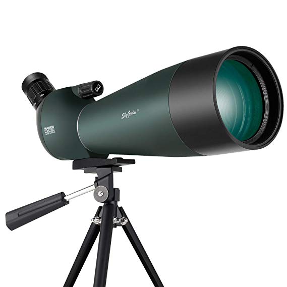SkyGenius Spotting Scope, 20-60x80 Spotting Scope for Bird Watching Shooting Archery Moon Gazing, Optics Zoom 98-62FT/1000M (Tripod Included)