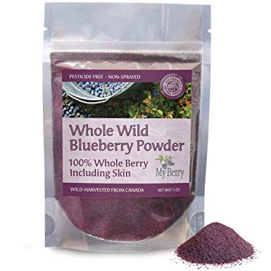 Wild Blueberry Powder -100% Whole Berry, Pesticide Free, 3oz, Not An Extract, Bilberry, Concentrate Or Juice Powder, Small, Woman-Owned Company