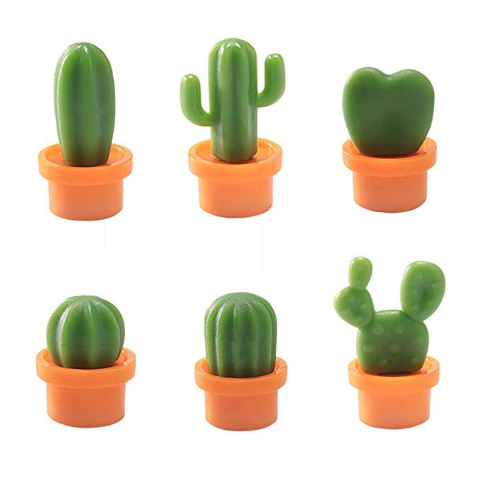Fine 6Pcs Fridge Stickers,Cactus Refrigerator Stickers Green Plant Magnetic Buckle Magnetic Stickers Home Decoration Children Education Toys