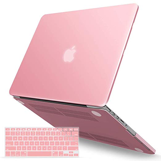 IBENZER MacBook Pro 13 Inch Case 2012-2015, Soft Touch Hard Case Shell Cover with Keyboard Cover for Apple MacBook Pro 13 with Retina Display A1425 1502, Pink, MMP13R-PK 1 A
