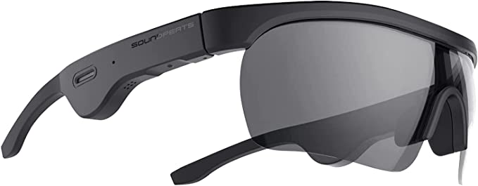 SoundPEATS Bluetooth Audio Glasses V5.1, Open-Ear Smart Sunglasses IPX5, Qualcomm QCC3034 aptX HD Audio, 5H Playtime, Dual mic Call Noise Reduction, Magnetic Charging, UV Protection