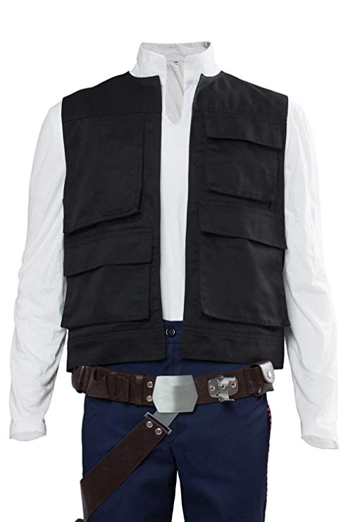 Cosplaysky Star Wars Costume ANH A New Hope Han Solo Vest Belts