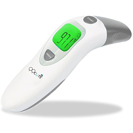 QQCute Digital Infrared Forehead and Ear Thermometer Electronic Medical Clinical Instant Read More Accurate Fever Body Temperature Professional Thermometers Suitable For Baby Kid Adult And Old People