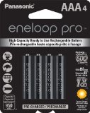 Panasonic BK-4HCCA4BA eneloop Pro AAA New High Capacity Ni-MH Pre-Charged Rechargeable Batteries 4 Pack