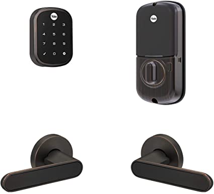 Yale Assure Lock SL, Wi-Fi and Bluetooth Deadbolt with Kincaid BK Lever - Works with Amazon Alexa, Google Assistant and HomeKit