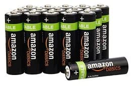 AmazonBasics AA Rechargeable Batteries (16-Pack) - Packaging May Vary & AmazonBasics AAA Rechargeable Batteries (12-Pack) - Packaging May Vary