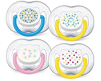 Philips AVENT Soother Contemporary 6-18m - SCF180/24 - Colour/Design May Vary (1 PACK, 2 SOOTHERS)