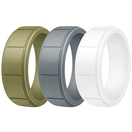 Vancle Silicone Wedding Rings Rubber Bands for Men & Women