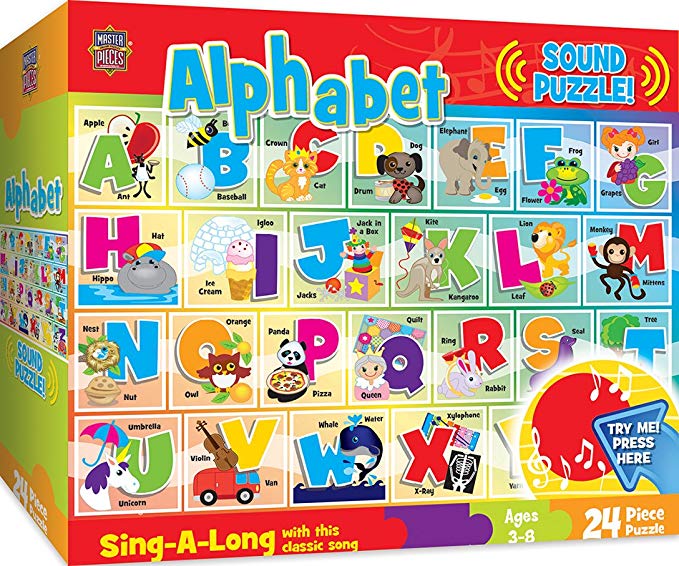 MasterPieces Sing-A-Long Alphabet - 24 Piece Kids Puzzle with 1 Minute Sound Chip