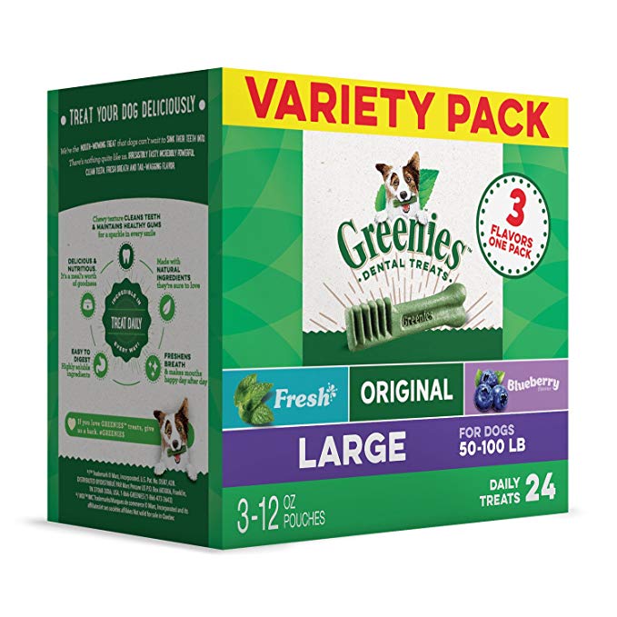 GREENIES 3-Flavor Variety Pack Dog Dental Chews Dog Treats