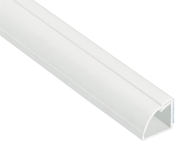 D-Line 1M22QSW Quarter Round Quadrant Cable Trunking | Popular Floor Trim Alternative | 1 Meter Length-White