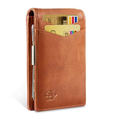 Money Clip Slim Wallet-Minimalist Bifold Front Pocket Wallet for Men,Card Holder Effective RFID Blocking