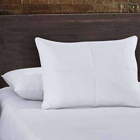 Royal White Goose Down and Feather Bed Pillow, White, Set of 2, Standard/Queen Size, 35 ounces of fill in each pillow.