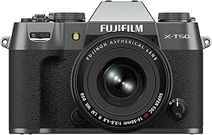 Fujifilm X-T50 Mirrorless Digital Camera XF16-50mmF2.8-4.8 R LM WR Lens Kit - Charcoal Silver