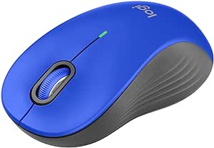 Logitech Signature M550 L Full Size Wireless Mouse - for Large Sized Hands, 2-Year Battery, Silent Clicks, Bluetooth, Multi-Device Compatibility - Blue