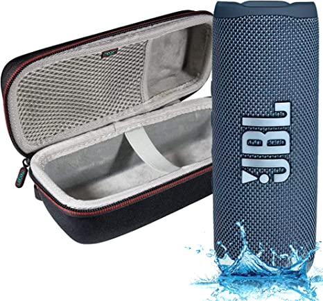 JBL Flip 6 - Waterproof Portable Bluetooth Speaker, Powerful Sound and deep bass, IPX7 Waterproof, 12 Hours of Playtime with Megen Hardshell Case - Blue