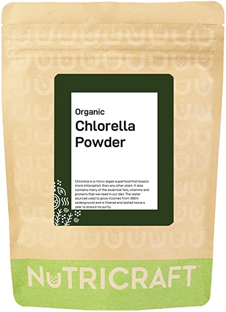 Organic Broken Cell Wall Chlorella Powder by Nukraft: 250g (Also Available in 500g and 1kg)
